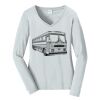 Ladies Long Sleeve Fan Favorite V Neck Tee Thumbnail