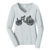 Ladies Long Sleeve Fan Favorite V Neck Tee Thumbnail