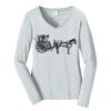 Ladies Long Sleeve Fan Favorite V Neck Tee Thumbnail