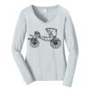 Ladies Long Sleeve Fan Favorite V Neck Tee Thumbnail