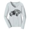 Ladies Long Sleeve Fan Favorite V Neck Tee Thumbnail