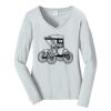 Ladies Long Sleeve Fan Favorite V Neck Tee Thumbnail