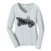 Ladies Long Sleeve Fan Favorite V Neck Tee Thumbnail