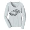 Ladies Long Sleeve Fan Favorite V Neck Tee Thumbnail