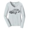 Ladies Long Sleeve Fan Favorite V Neck Tee Thumbnail