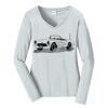 Ladies Long Sleeve Fan Favorite V Neck Tee Thumbnail