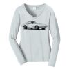 Ladies Long Sleeve Fan Favorite V Neck Tee Thumbnail