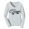 Ladies Long Sleeve Fan Favorite V Neck Tee Thumbnail