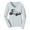 Ladies Long Sleeve Fan Favorite V Neck Tee Thumbnail