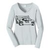 Ladies Long Sleeve Fan Favorite V Neck Tee Thumbnail