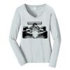 Ladies Long Sleeve Fan Favorite V Neck Tee Thumbnail