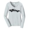 Ladies Long Sleeve Fan Favorite V Neck Tee Thumbnail