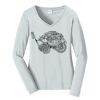 Ladies Long Sleeve Fan Favorite V Neck Tee Thumbnail