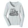 Ladies Long Sleeve Fan Favorite V Neck Tee Thumbnail