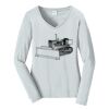 Ladies Long Sleeve Fan Favorite V Neck Tee Thumbnail