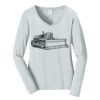 Ladies Long Sleeve Fan Favorite V Neck Tee Thumbnail