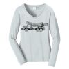 Ladies Long Sleeve Fan Favorite V Neck Tee Thumbnail