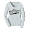 Ladies Long Sleeve Fan Favorite V Neck Tee Thumbnail