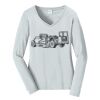 Ladies Long Sleeve Fan Favorite V Neck Tee Thumbnail