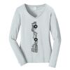 Ladies Long Sleeve Fan Favorite V Neck Tee Thumbnail