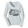 Ladies Long Sleeve Fan Favorite V Neck Tee Thumbnail