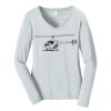 Ladies Long Sleeve Fan Favorite V Neck Tee Thumbnail