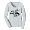 Ladies Long Sleeve Fan Favorite V Neck Tee Thumbnail