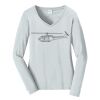 Ladies Long Sleeve Fan Favorite V Neck Tee Thumbnail