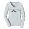 Ladies Long Sleeve Fan Favorite V Neck Tee Thumbnail