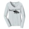 Ladies Long Sleeve Fan Favorite V Neck Tee Thumbnail