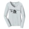 Ladies Long Sleeve Fan Favorite V Neck Tee Thumbnail