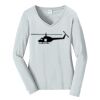 Ladies Long Sleeve Fan Favorite V Neck Tee Thumbnail