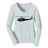 Ladies Long Sleeve Fan Favorite V Neck Tee Thumbnail