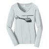 Ladies Long Sleeve Fan Favorite V Neck Tee Thumbnail