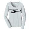 Ladies Long Sleeve Fan Favorite V Neck Tee Thumbnail