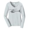 Ladies Long Sleeve Fan Favorite V Neck Tee Thumbnail