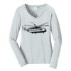 Ladies Long Sleeve Fan Favorite V Neck Tee Thumbnail