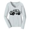 Ladies Long Sleeve Fan Favorite V Neck Tee Thumbnail