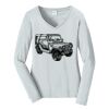 Ladies Long Sleeve Fan Favorite V Neck Tee Thumbnail