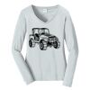 Ladies Long Sleeve Fan Favorite V Neck Tee Thumbnail