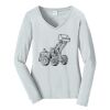 Ladies Long Sleeve Fan Favorite V Neck Tee Thumbnail