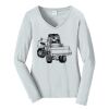 Ladies Long Sleeve Fan Favorite V Neck Tee Thumbnail