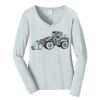 Ladies Long Sleeve Fan Favorite V Neck Tee Thumbnail