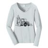 Ladies Long Sleeve Fan Favorite V Neck Tee Thumbnail