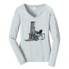 Ladies Long Sleeve Fan Favorite V Neck Tee Thumbnail