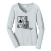 Ladies Long Sleeve Fan Favorite V Neck Tee Thumbnail