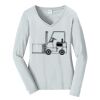 Ladies Long Sleeve Fan Favorite V Neck Tee Thumbnail