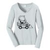 Ladies Long Sleeve Fan Favorite V Neck Tee Thumbnail