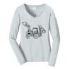 Ladies Long Sleeve Fan Favorite V Neck Tee Thumbnail