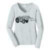 Ladies Long Sleeve Fan Favorite V Neck Tee Thumbnail